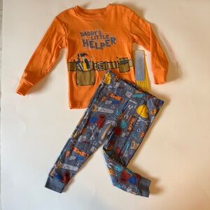 NWT Daddy's Little Helper Orange & Gray Pajama Set Size 9-12m might fit better